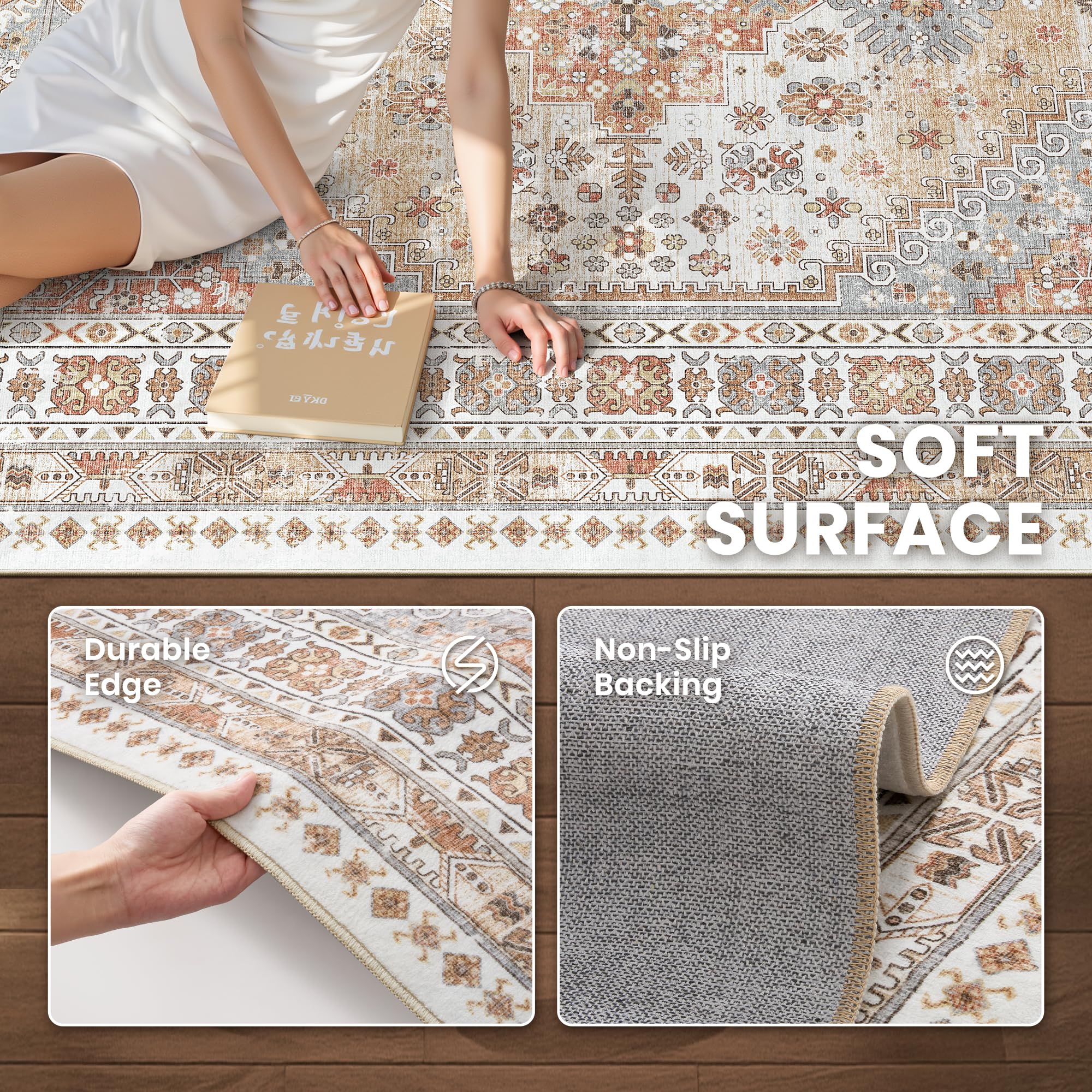 zesthome rug in entryway showing durable use benefit withstands heavy foot traffic