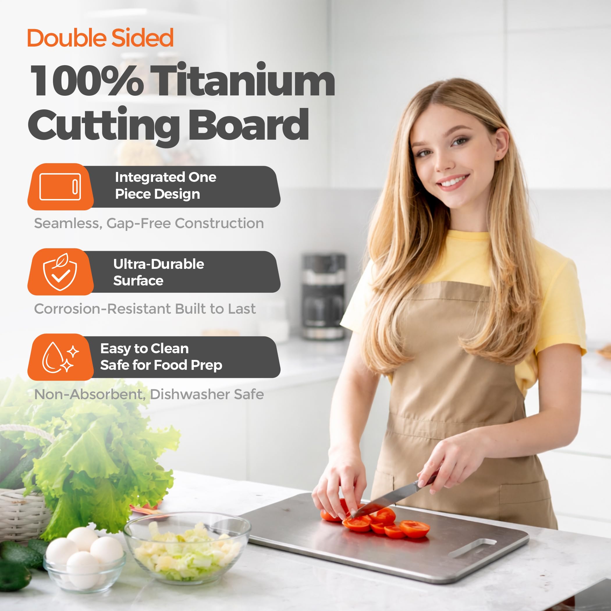 ZESTYWARE three titanium boards stacked to show included sizes and versatility