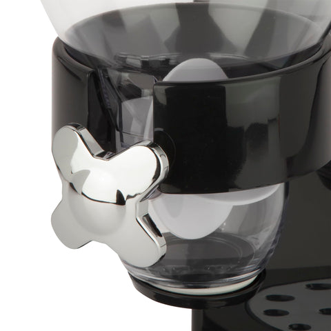 ZevrO Honey-Can-Do side view with size comparison showing compact countertop footprint