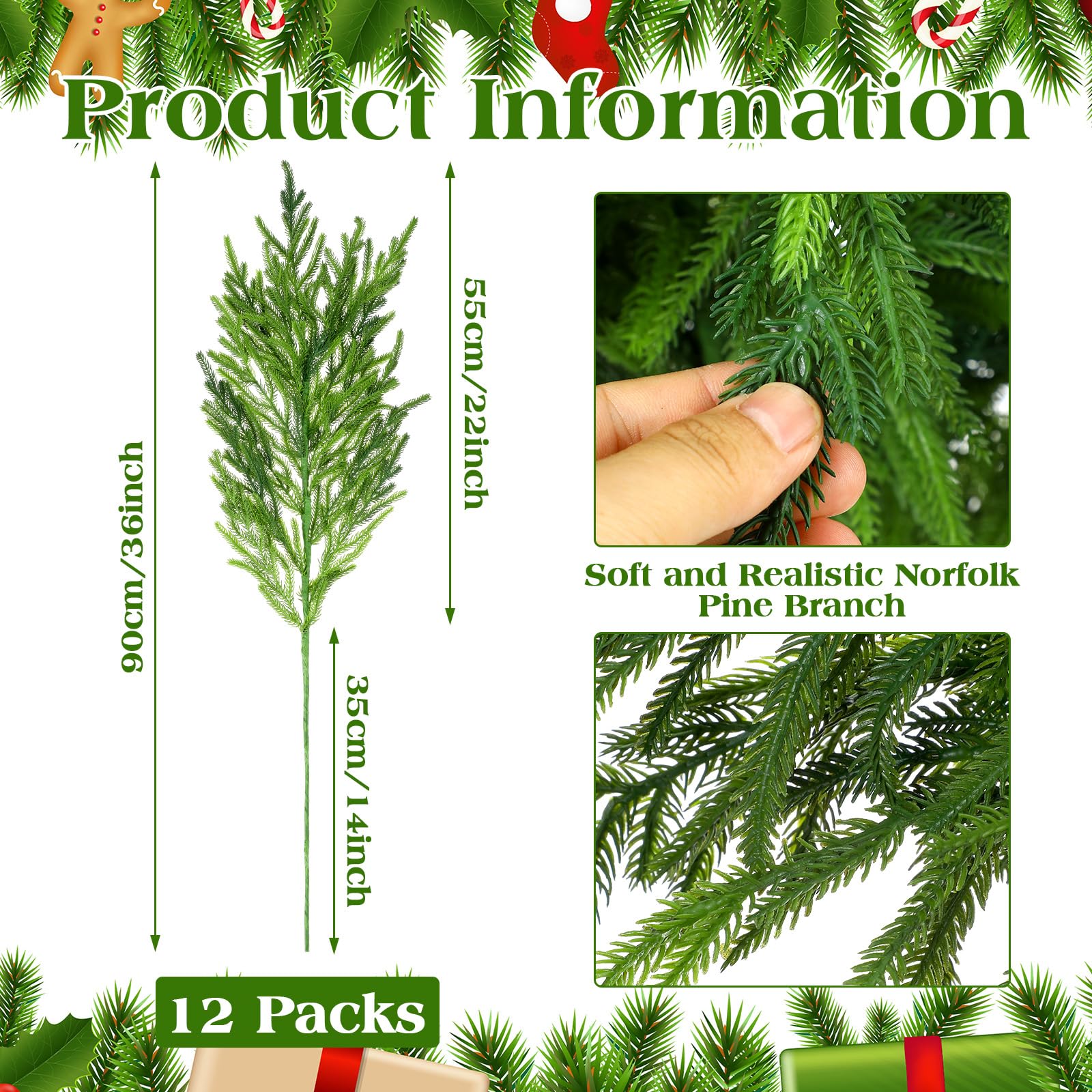Zeyune close-up of PE needles highlighting realistic texture and durability