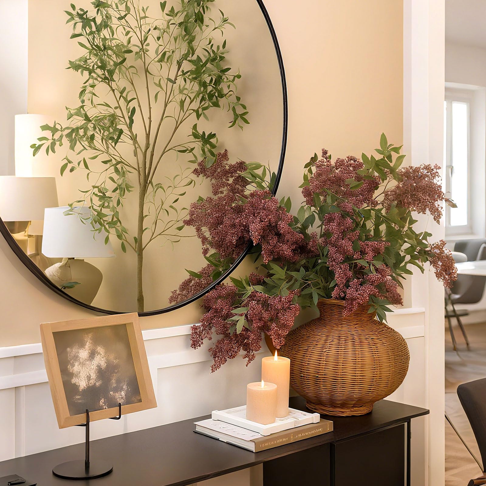 Zeyune three stems arranged in a tall vase showing vertical impact and elegant seasonal styling