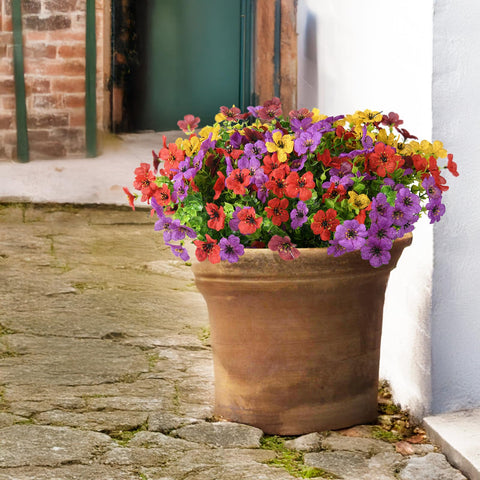 ZFProcess hanging basket display showing UV-resistant color retention outdoors