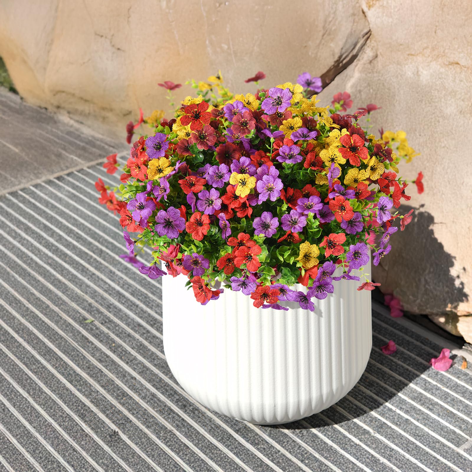 ZFProcess planter on porch demonstrating vibrant, maintenance-free curb appeal