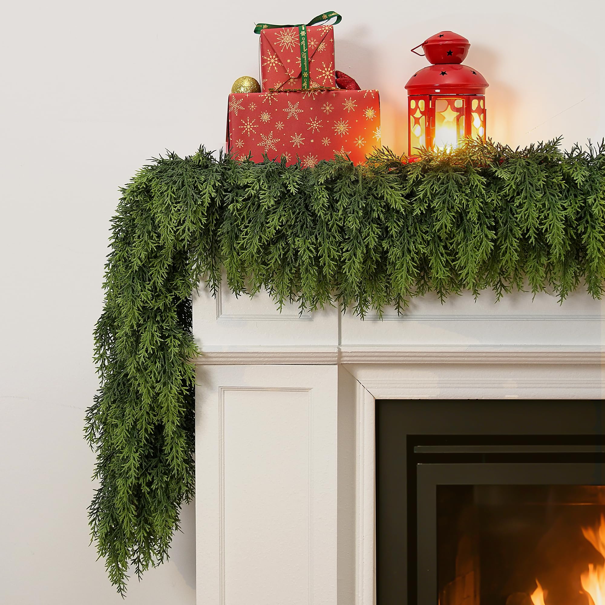 ZGMAIJIA garland beside ruler to show 7ft length and scale accuracy