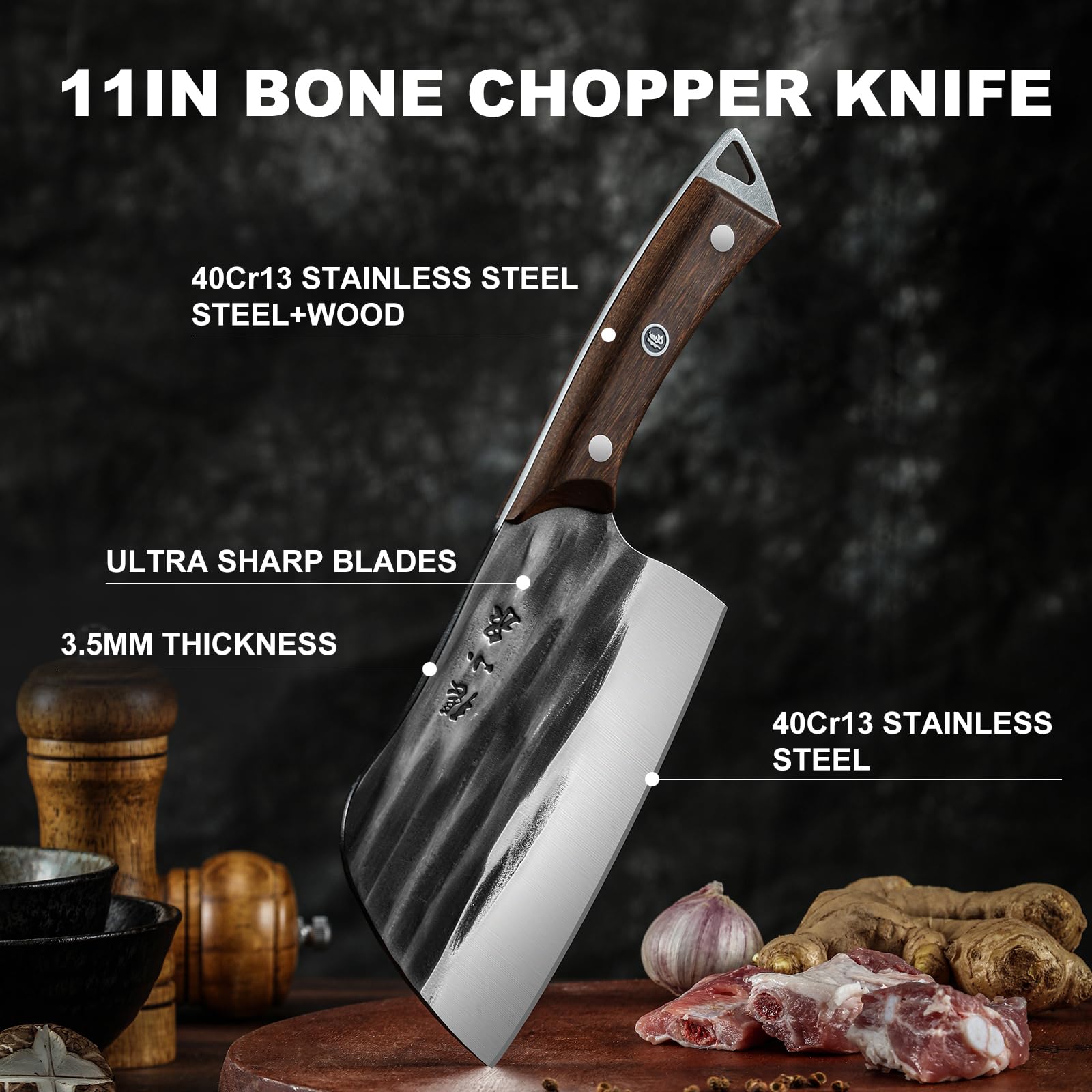 ZHANG XIAO QUAN cleaver cutting bone in action showing power and control