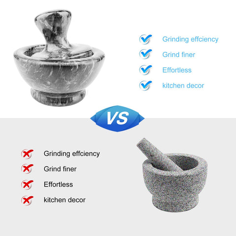 ZHAOHUA 0.618 mortar held in hand to show 4-inch scale and space-saving convenience for small kitchens