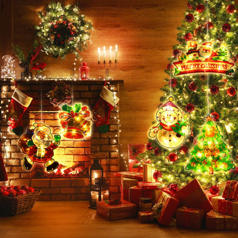 Zhengmy MERRY CHRISTMAS sign on a mantel providing cheerful focal lighting
