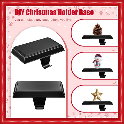 Zhengmy hangers holding stockings on a mantel giving an organized festive display