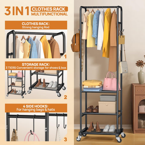 ZHKINGGS bottom shelf with shoes demonstrating added storage