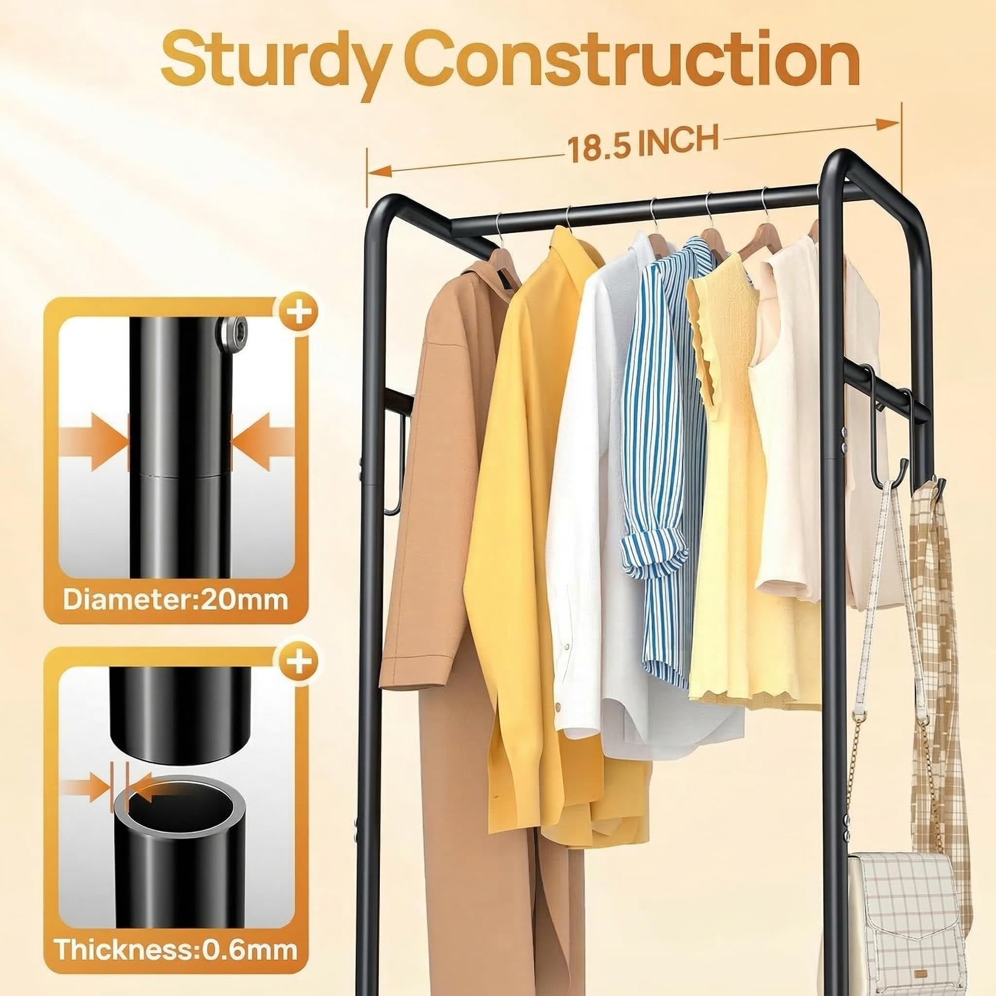 ZHKINGGS side hooks holding bags showing accessory organization