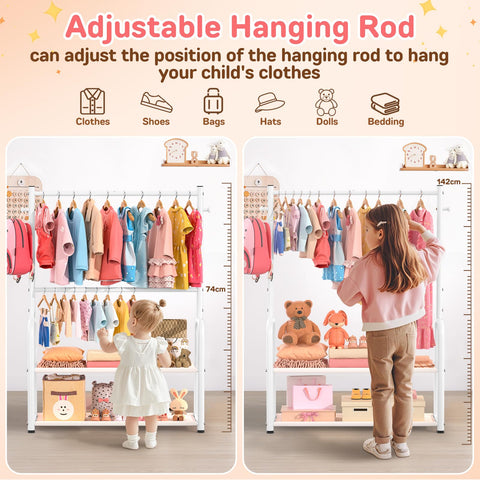 ZHKINGGS close-up of adjustable rod demonstrating height flexibility for growing kids