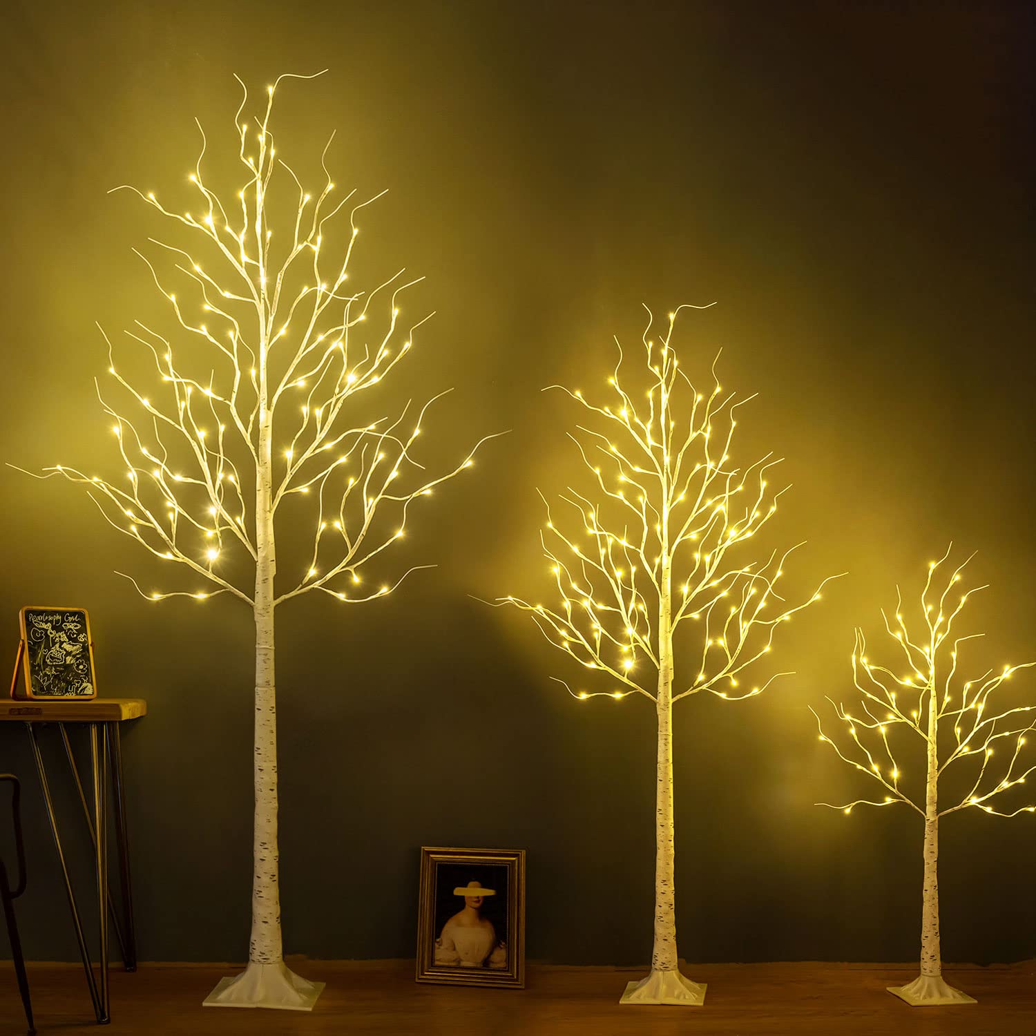 ZHOUDUIDUI lit tree on covered porch providing welcoming outdoor light