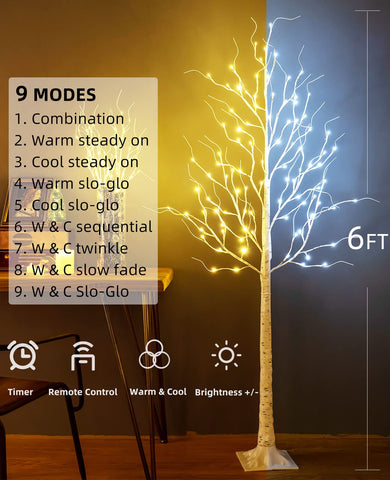 ZHOUDUIDUI side-by-side warm and cool white modes for mood choice