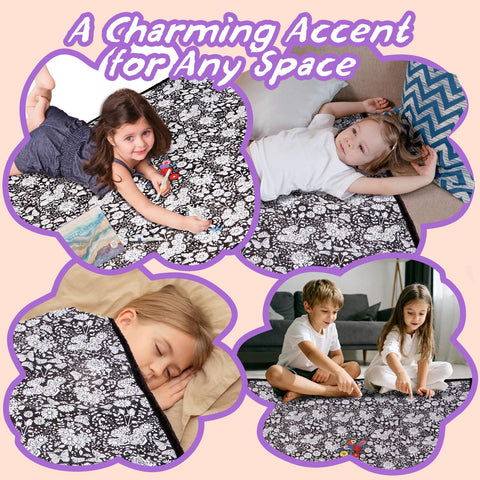 ZHOYIMIMI family coloring the blanket together promoting group fun