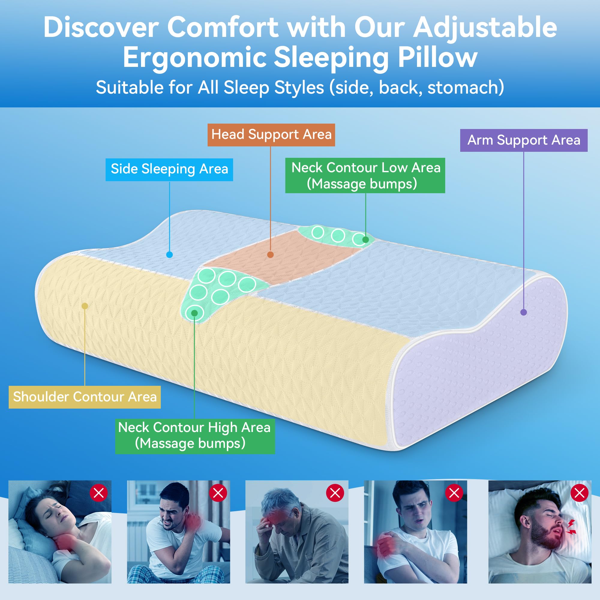 zibroges close-up of massage bumps, targeted neck pressure relief benefit