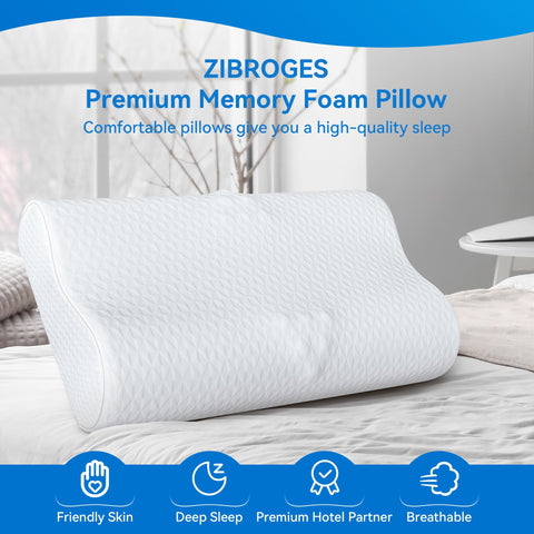 zibroges pillow next to ruler showing queen size scale, accurate sizing benefit