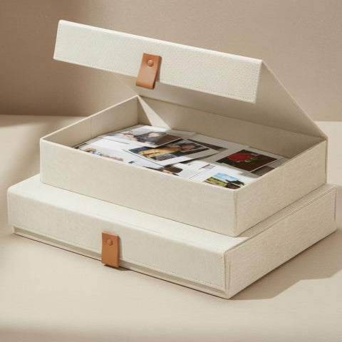 ZICOTO boxes on craft room table showing decorative storage and easy access