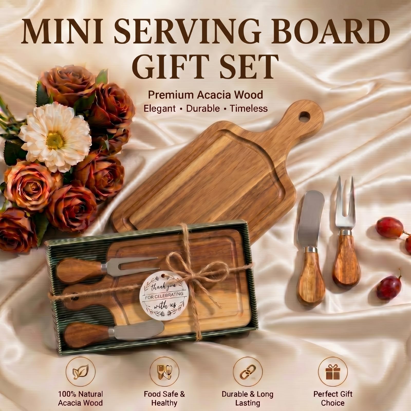 Ziliny gift box with tag arranged for tidy presentation and convenience