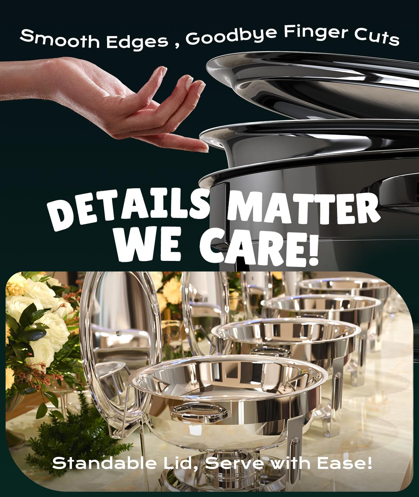 ZILODE food tray filled with hot dishes showing even warming benefit