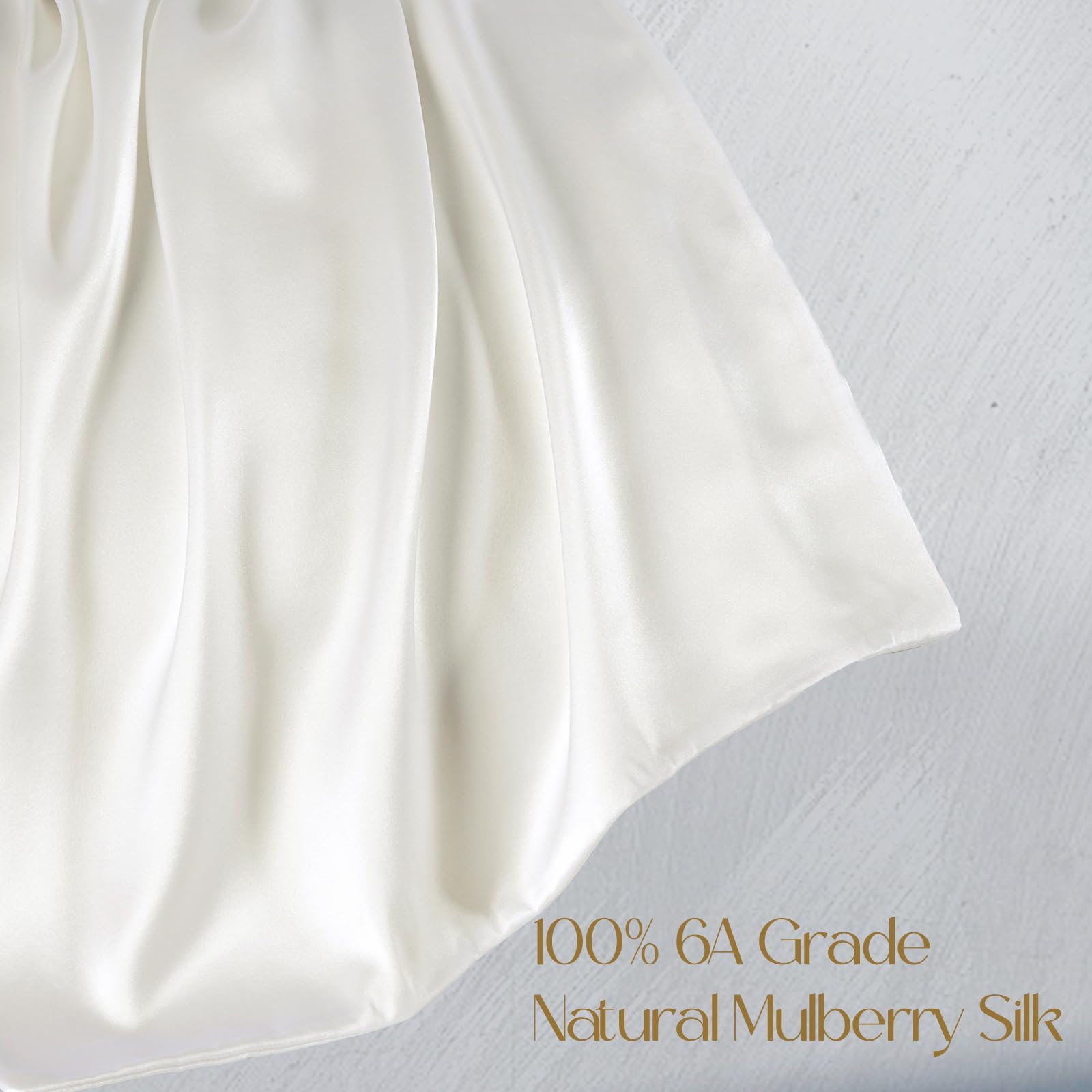 ZIMASILK close-up of silk weave highlighting fine 19 momme texture and durability