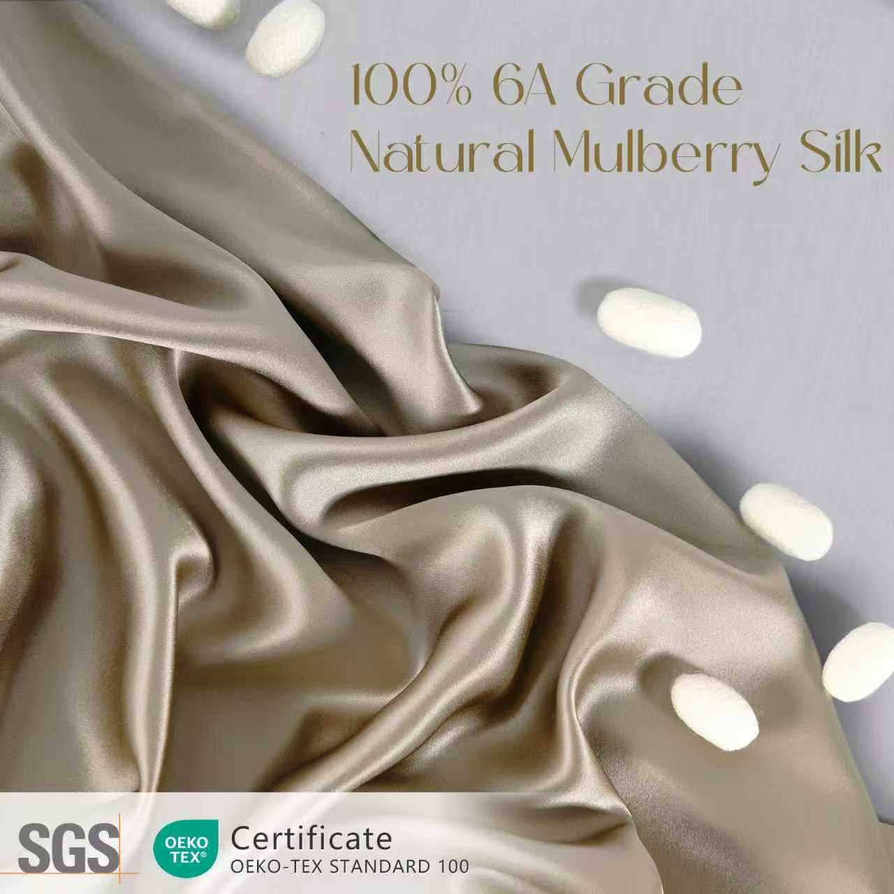 ZIMASILK close-up of silk weave texture highlighting smooth, low-friction surface