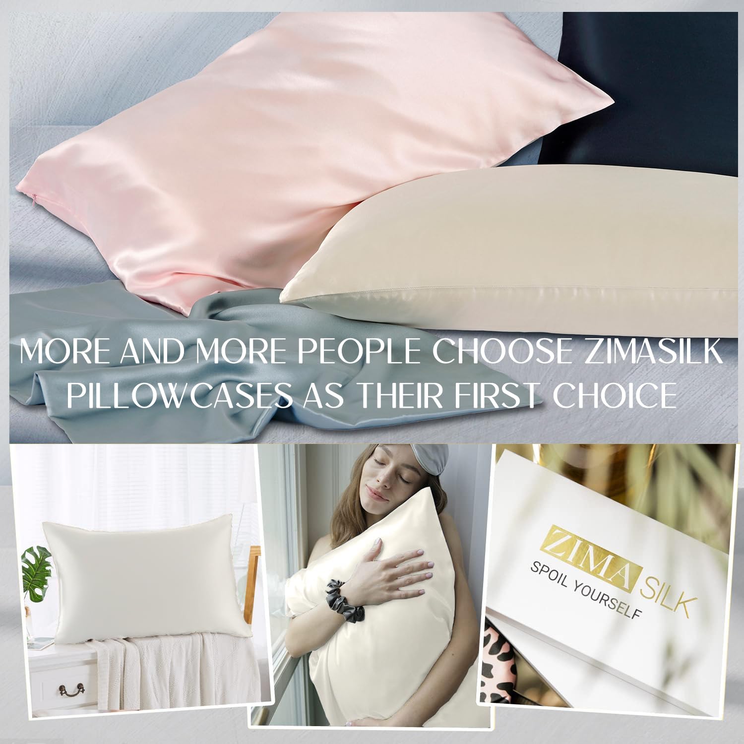 ZIMASILK spread of multiple colors showing vibrant, fade-resistant options
