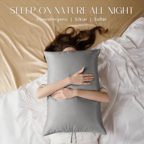 ZIMASILK concealed zipper detail on pillowcase offering neat, snag-free use