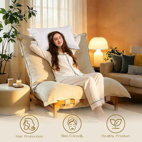ZIMASILK pillowcase styled on bed demonstrating breathable silk and elegant bedroom aesthetic