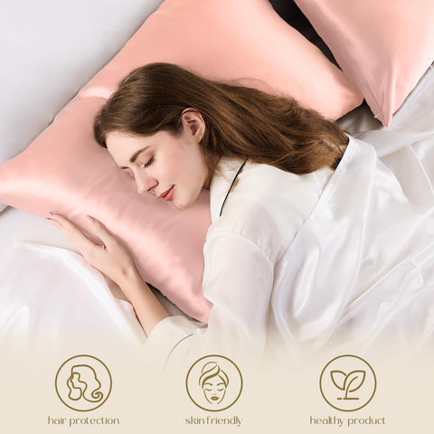 ZIMASILK pillowcase styled on bed showing comfort and elegant bedroom aesthetic