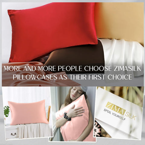 ZIMASILK vibrant silk colors on pillowcase showcasing fade-resistant finish