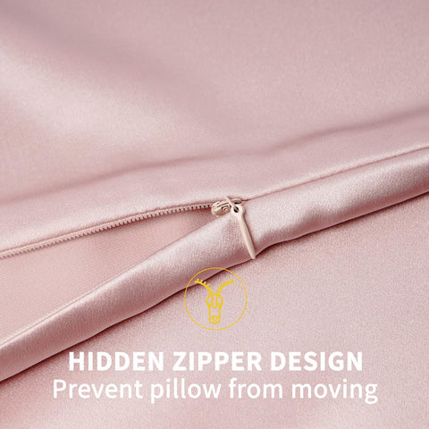 ZIMASILK pillowcase next to ruler showing queen size fit and correct dimensions