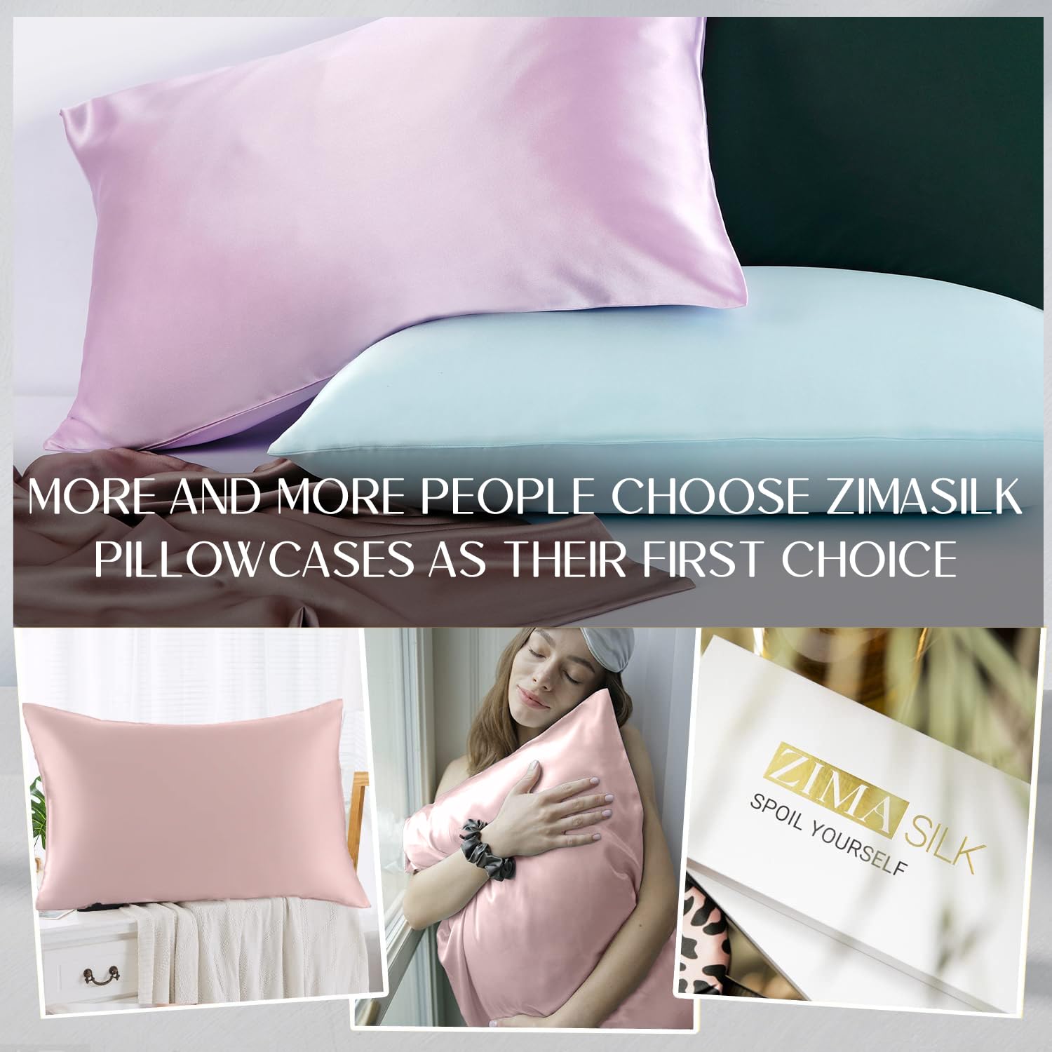 ZIMASILK pillowcase seam and closure detail demonstrating durable stitching