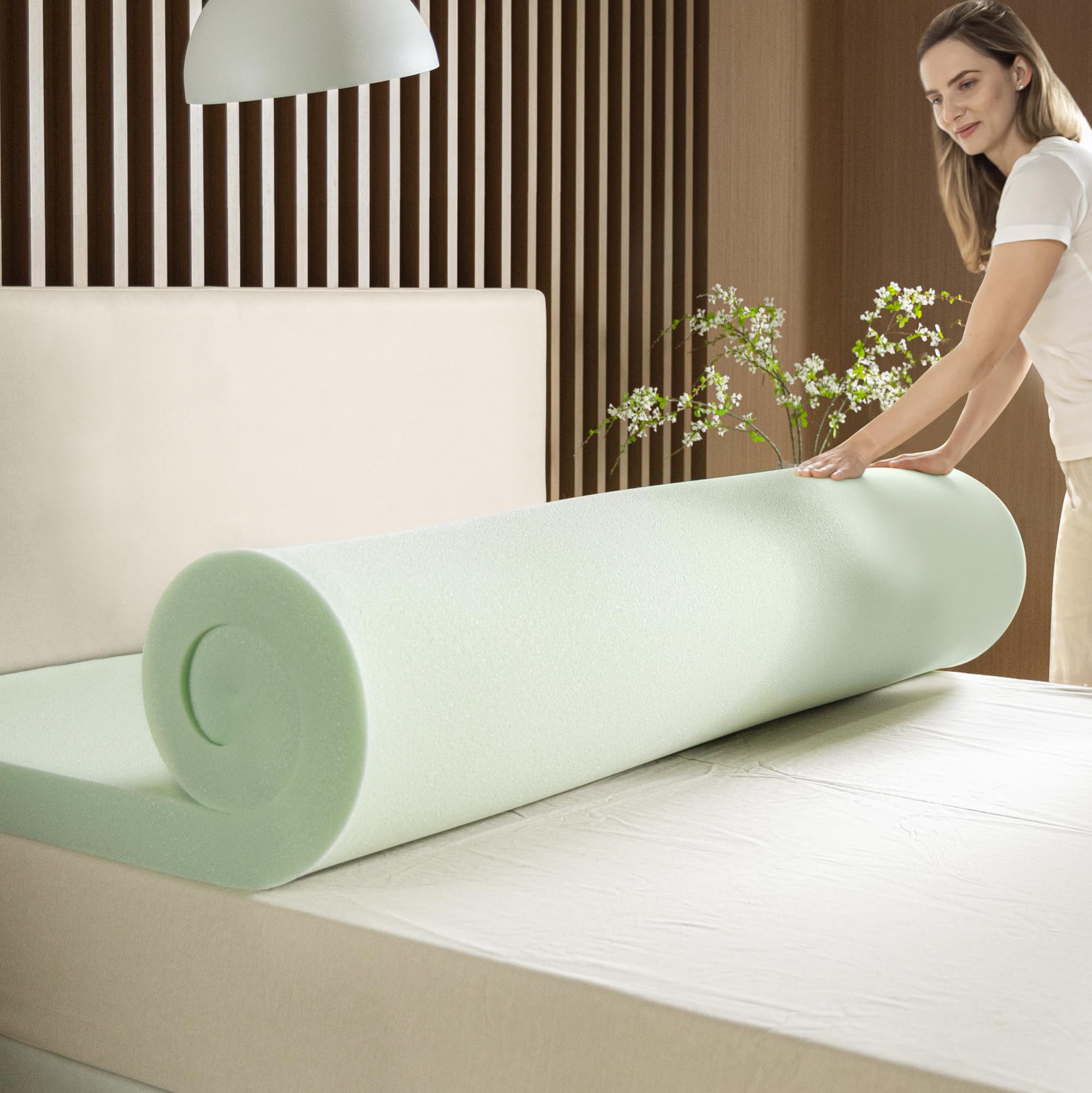Zinus rolled topper before unboxing demonstrating compact delivery