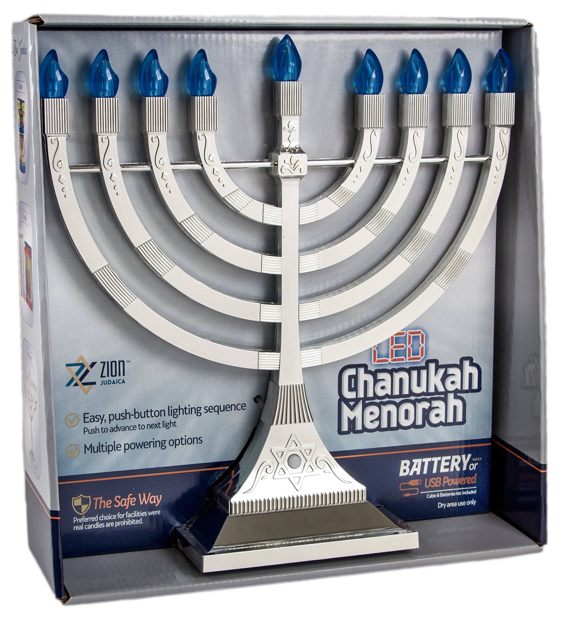 Zion Judaica base with Star of David push-button for easy lighting control