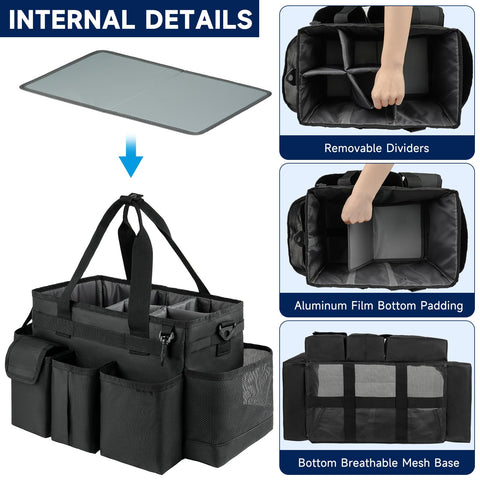 ZIOZERTT removable padded divider detail protecting bottles and tools