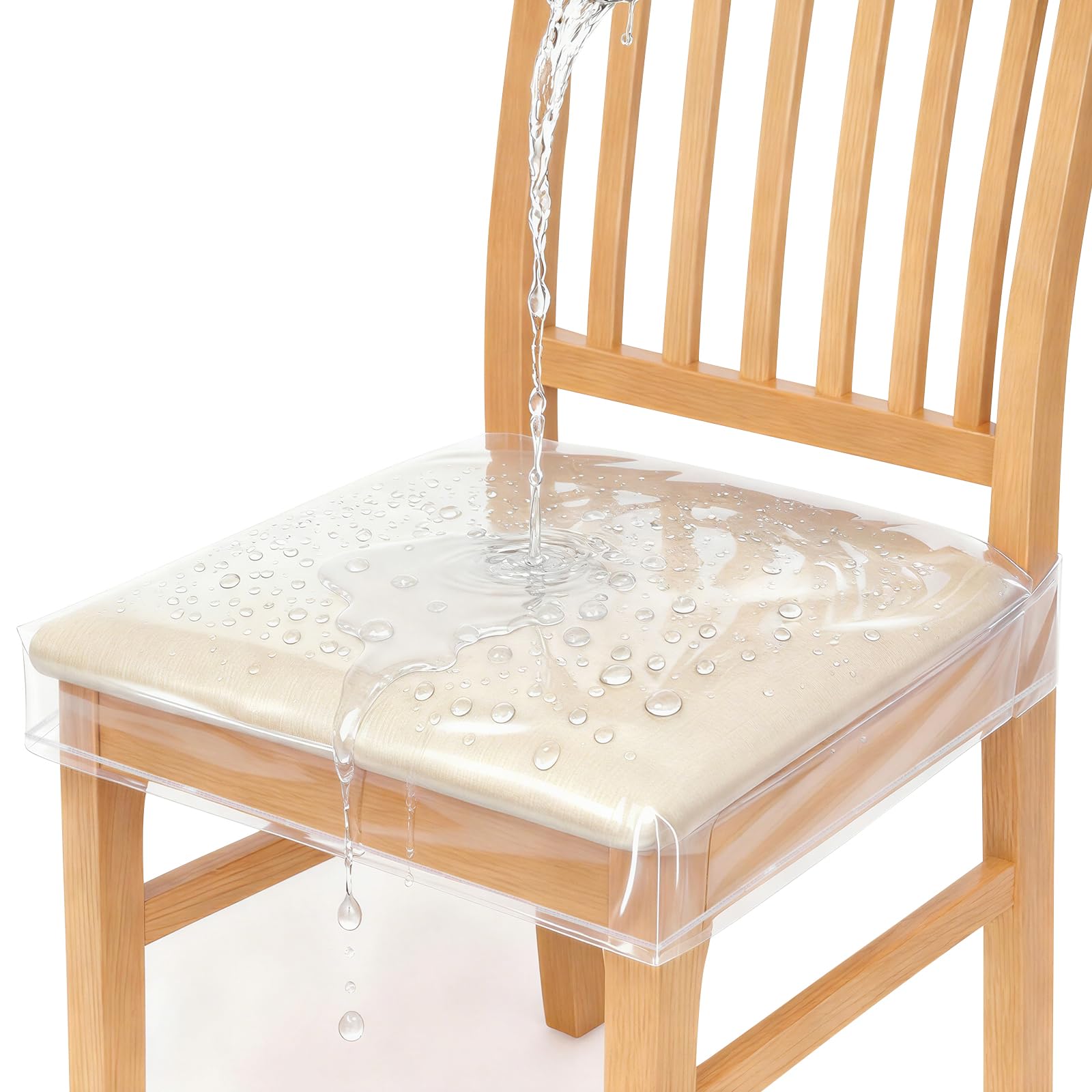 Zipcase clear chair cover front packaging shows product and quantity benefits