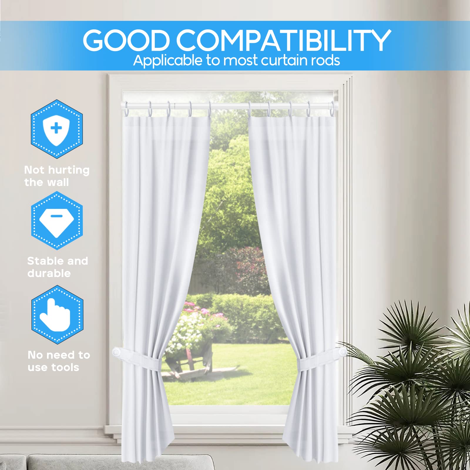 ZipGlo rod installed across a window demonstrating easy no-drill fit