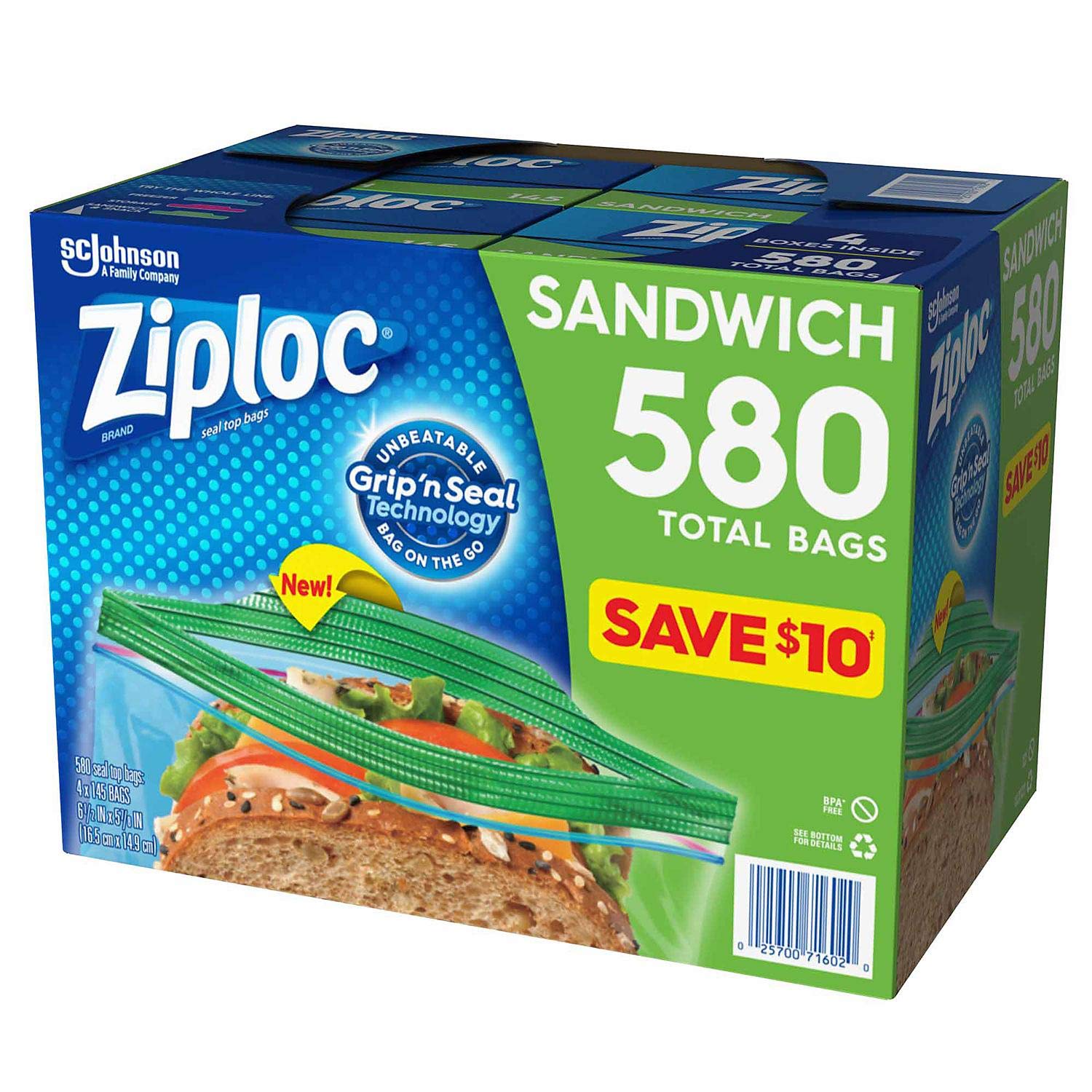 Ziploc bags on kitchen counter holding snacks for organized meal prep