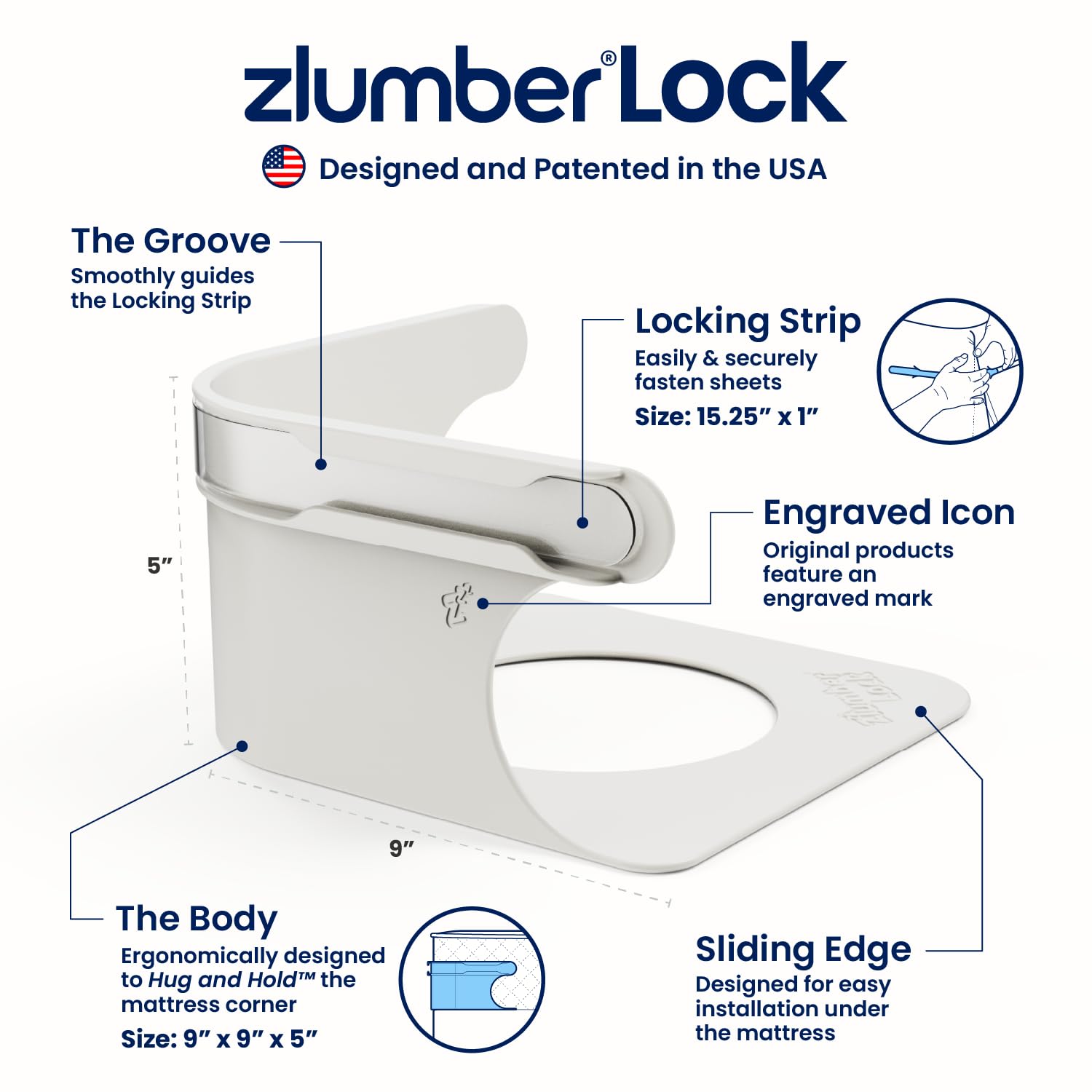 Zlumber quick setup instruction card showing easy one-time installation benefit