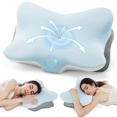 Zmarthumb front view of cervical pillow showing shape and support benefits