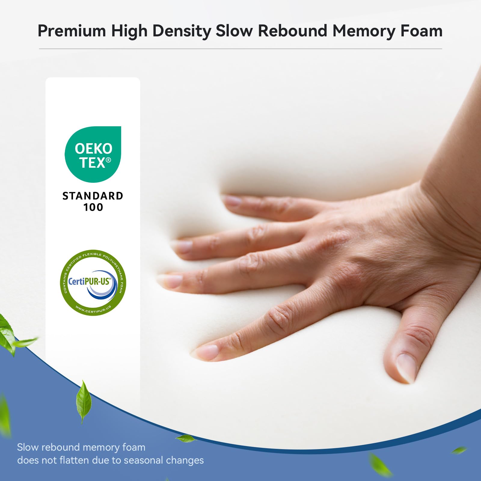 Zmarthumb pillow staged in bedroom for restful sleep environment benefit