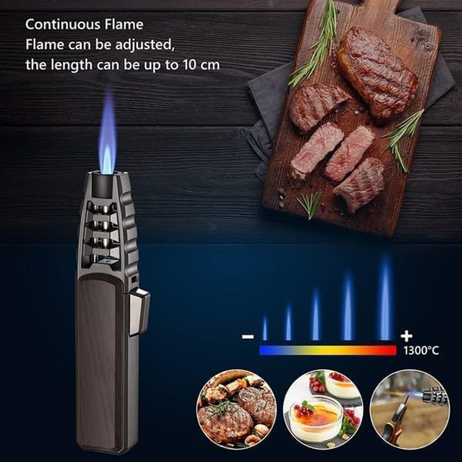 zmiao torch flame in action demonstrating windproof performance