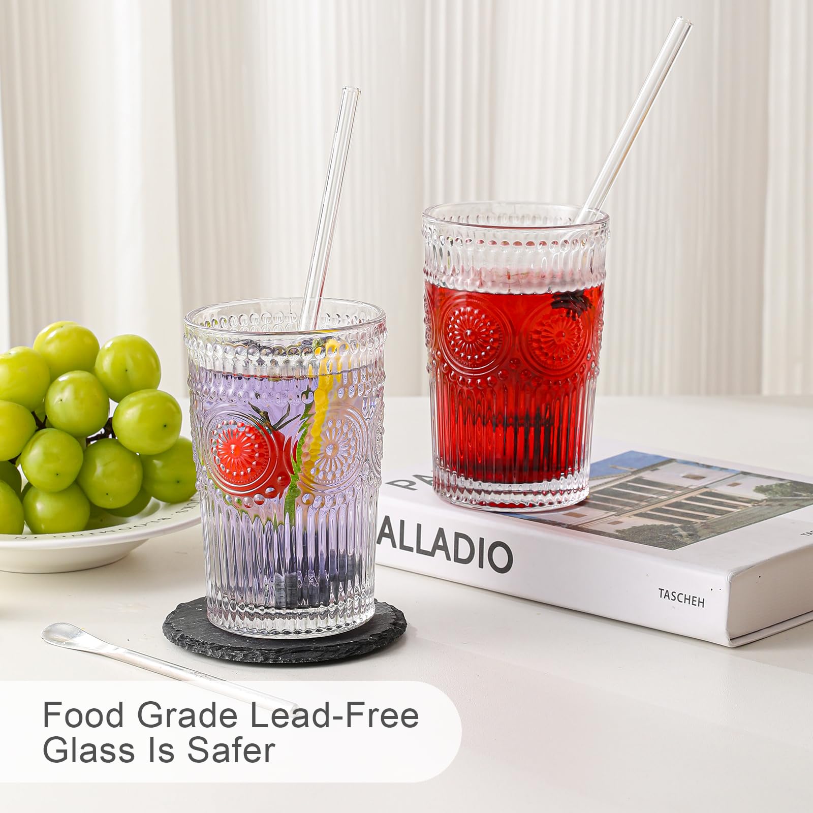 ZMOWIPDL included glass straws with cup and straw cleaning brushes, easy hygiene