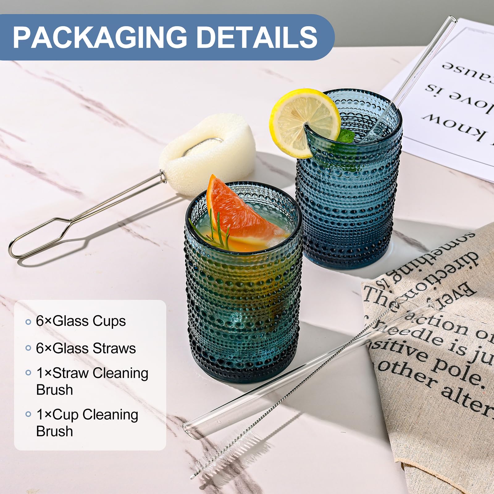 ZMOWIPDL glasses on table in a styled setting adding decorative charm