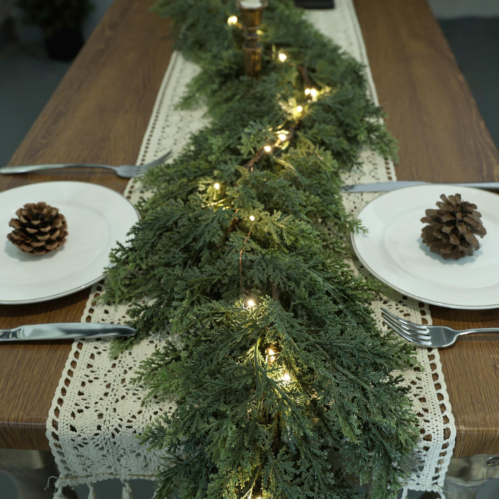Zmtyykh garland on a covered porch enhancing exterior decor with weather-resistant look