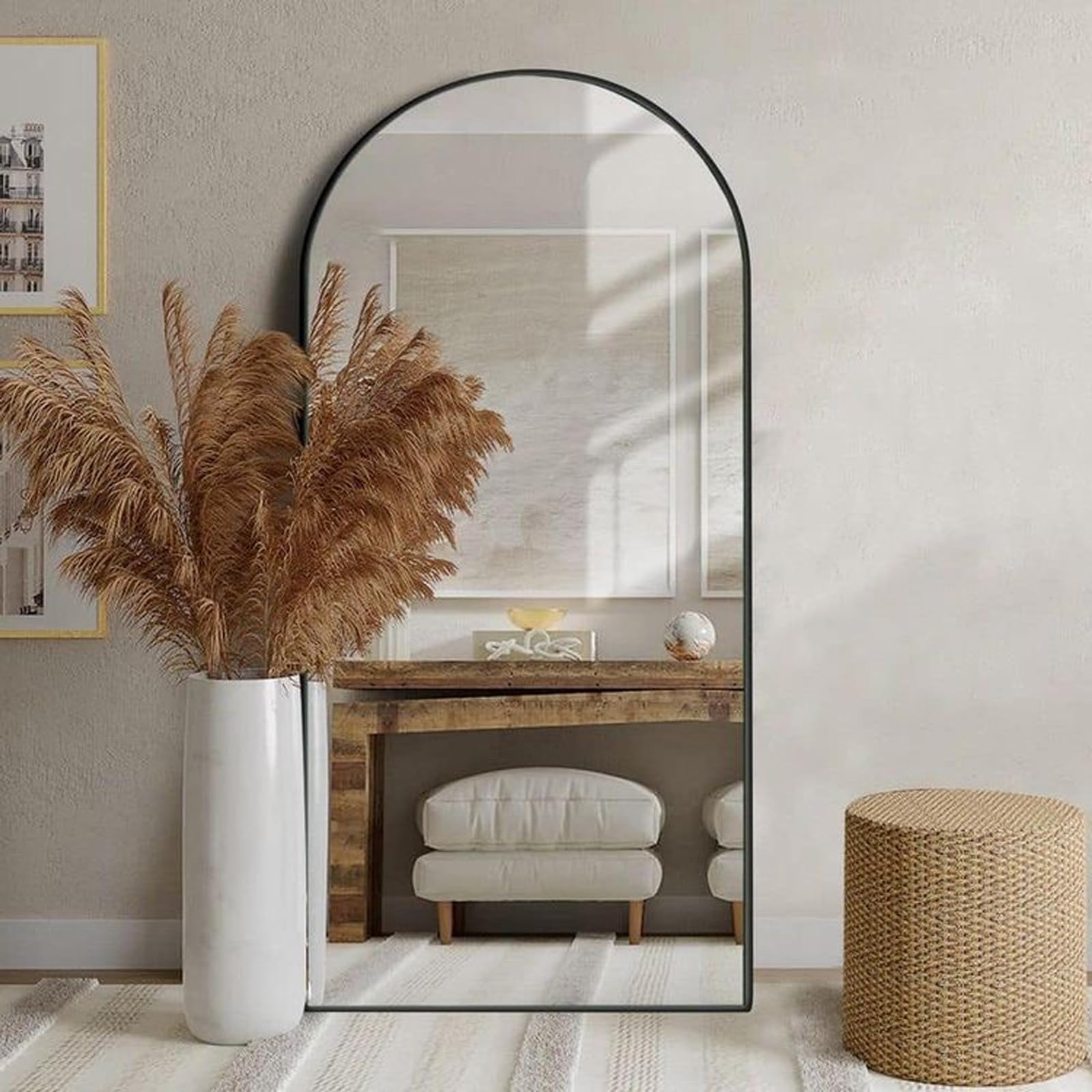 ZMYCZ mirror leaning in bedroom demonstrating easy placement and practical dressing use