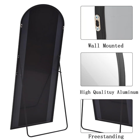 ZMYCZ mirror with person for size comparison showing accurate full-length coverage