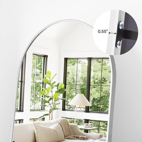 ZMYCZ wall-mounted mirror in bedroom showing window-like focal point and brightness