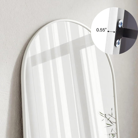 ZMYCZ mirror next to person illustrating 71x26 inch full-body coverage and scale