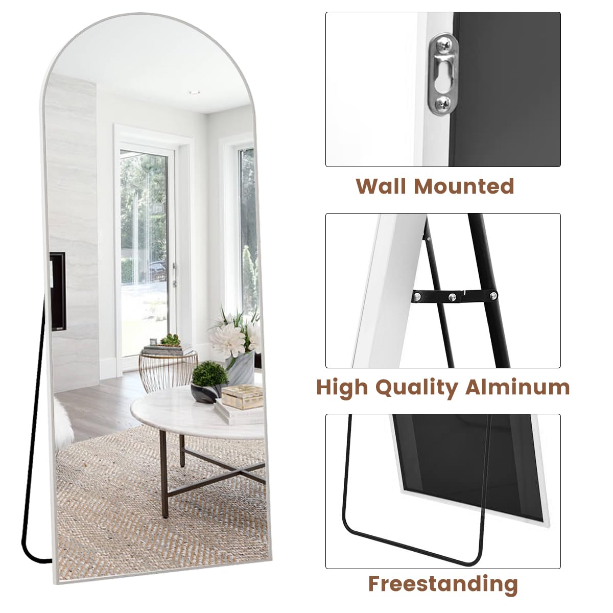 ZMYCZ wall-mounted mirror example showing secure installation saving floor space